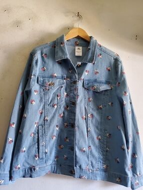Disney Light Blue Denim Jacket with Minnie  Print